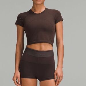 Lululemon swiftly tech cropped short-sleeve shirt